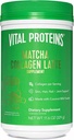 Protéines vitales Matcha Lattes, Matcha Green Tea Collagen Latte Powder, L-Theanine & Caféine & MCTs - Soutien cheveux, peau, ongles sains - Original
