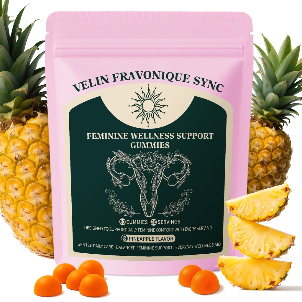 Probiotic Gummies for Women - Support for Feminine Wellness, pH Balance, Probiotic Formula, Gluten-Free, Vegan, Tropical Pineapple Flavor, 60 Gummies (30 Servings)