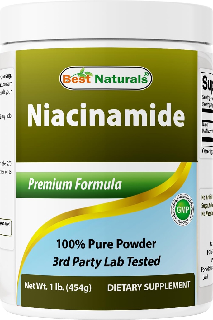 Best Naturals Niacinamide (Vitamin B3) Pure Powder 1 Pound