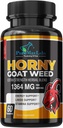 Horny Goat Weed Extra Strength w. Maca, L-Arginine, Ginseng, Boost Performance, Stamina, Energy, Non-GMO, 60 Capsules