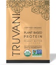 Truvani Poudre Vegan Pea Protein (protéines de pois végétaliens) 32,7g Protéines organiques à base de plantes 1 portion de vin et de produits laitiers sans gluten