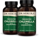 Dr Mercola Fermented Chlorella avec de la chlorophylle, 90 portions (450 comprimés), 2 bouteilles, supplément alimentaire, soutient la santé immunitaire et des organes, non OGM, certifié NSF