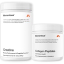 Poudre Monohydratée de Créatine Momenteuse et Collagène Herbacé Peptides Powder Stack - Soutient la Force, Lean Muscle, & Recovery - FORTIGEL & Vitamine C pour les cheveux, la peau, les ongles et le soutien de santé articulaire