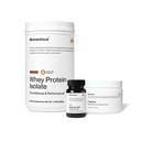 Stack d'Arnold - Poudre monohydratée de créatine, poudre essentielle de protéines de lactosérum (chocolat) et vitamine D3 (2000 UI) - Fondements quotidiens pour soutenir la force et la longévité musculaires