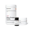 Stack d'Arnold - Poudre monohydratée de créatine, Poudre essentielle de protéines de lactosérum à l'herbe et vitamine D3 (2000 UI) - Fondements quotidiens pour soutenir la force musculaire et la longévité