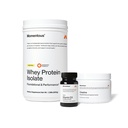 Momentous Arnold's Stack - Poudre monohydratée de créatine, poudre essentielle de protéines de lactosérum (Vanilla) et vitamine D3 (2000 UI) - Fondements quotidiens pour soutenir la force musculaire et la longévité