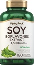 Pipping Rock Soy Isoflavones $ 1500 mg $ 180 Capsules $ Non-OGM, Supplément d'extrait sans gluten