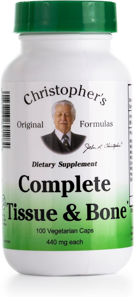 Formules originales de Christopher Formule complète de tissus et os – 100 capsules de légumes