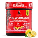 Poudre de pré-entraînement Six étoiles pour hommes et femmes, citronnade rose (30 portions) - Pré-entraînement Explosion 2.0 Energy Powder Drink Mix avec Beta-Alanine & Caféine - Sports Produits de complément nutritionnel