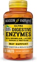 Mason Enzymes ultra digestifs naturels à base de plantes, avec Bromelain, Lactase et Papaine, soutient la digestion et le dégel, 60 Capsules, Pack de 3
