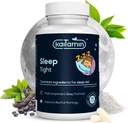 Melatonine aide naturelle au sommeil, Theanine, 5-HTP, GABA, Mucuna pruriens, Phellodendron et Magnésium pour le sommeil et le stress, 90 Capsules 45 Jours d'approvisionnement - 7 en 1 aide au sommeil