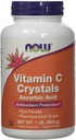 Maintenant les aliments Vitamine C cristaux, 1 lbs