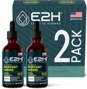 E2H Iodine liquide végane - Support thyroïde et fonction cognitive - Boostez votre métabolisme et vos niveaux d'énergie - Vegan - Non-OGM (2 bouteilles)