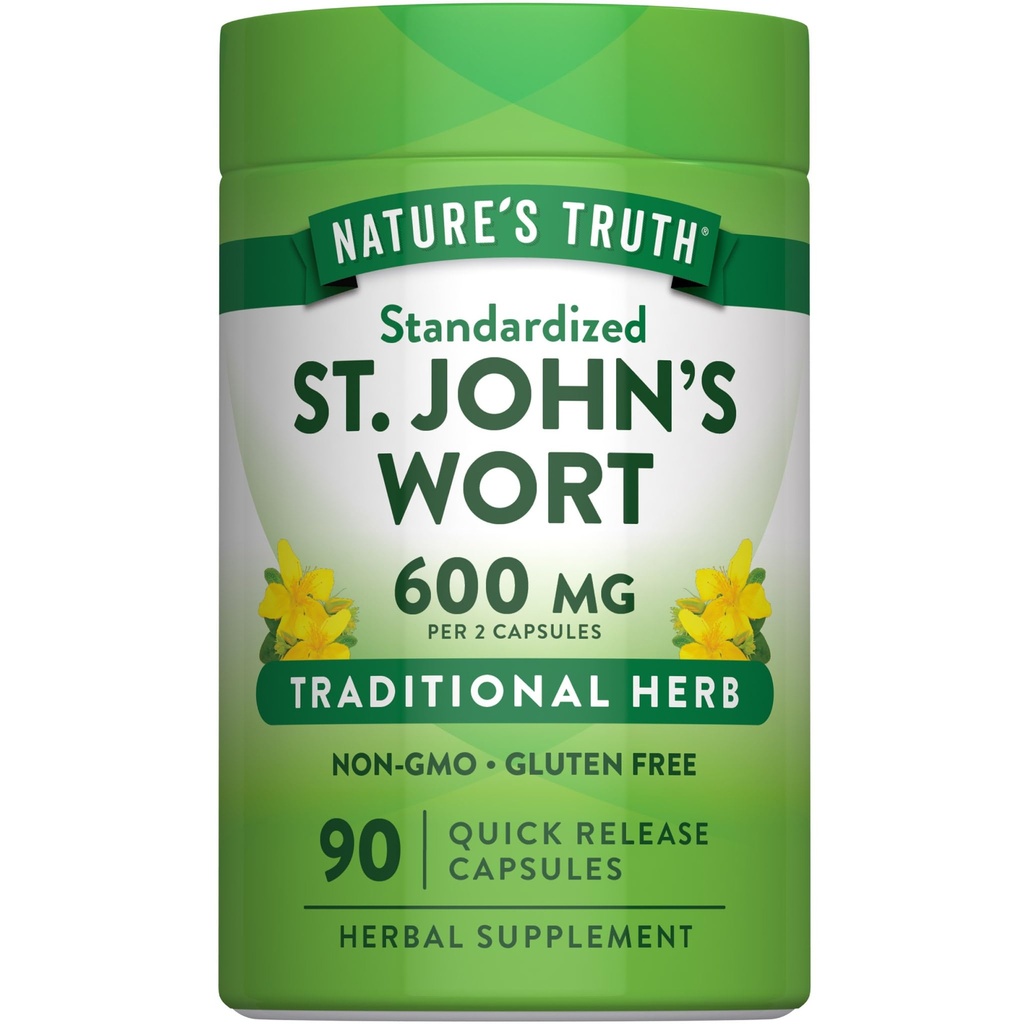 Nature's Truth St. John's Wort Extract 300 mg Supplement, 90 Count