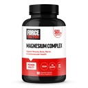 Supplément complexe de Magnésium de facteur de force pour soutenir les muscles, les os, les nerfs et la santé cardiovasculaire, le glycinate de magnésium, le citrate de magnésium et l'oxyde de magnésium, végétalien, non-OGM, 90 capsules