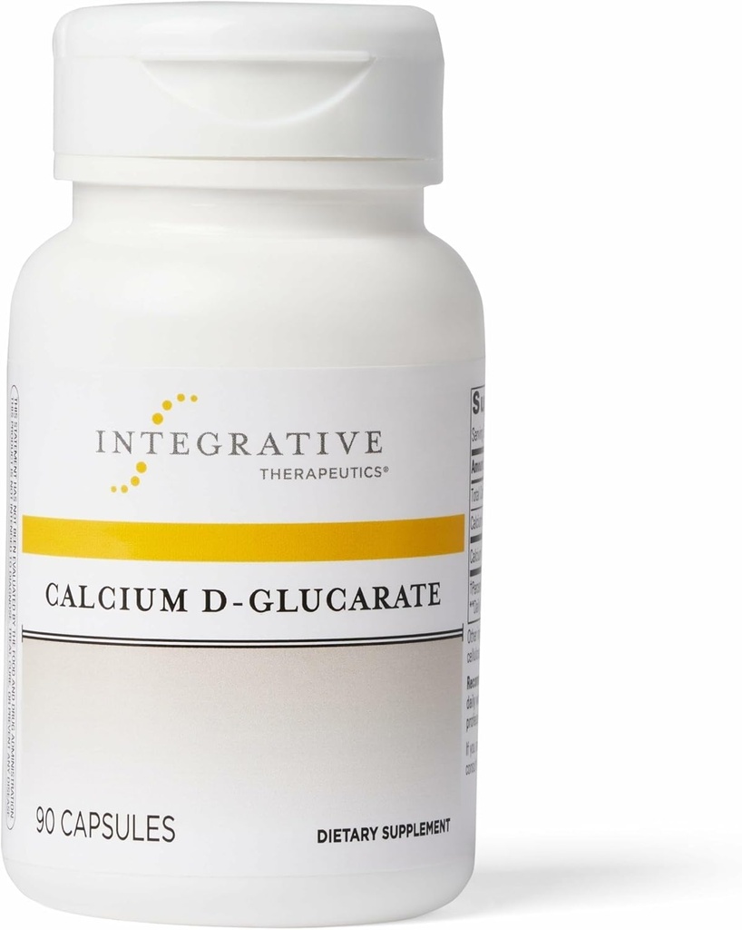 Thérapeutique intégrative Calcium D-Glucarate - Soutien quotidien pour les systèmes de désintoxication*- Soutienne la fonction immunitaire saine et le métabolisme des estrogènes* - Gluten et sans produits laitiers - 90 capsules (30 portions)