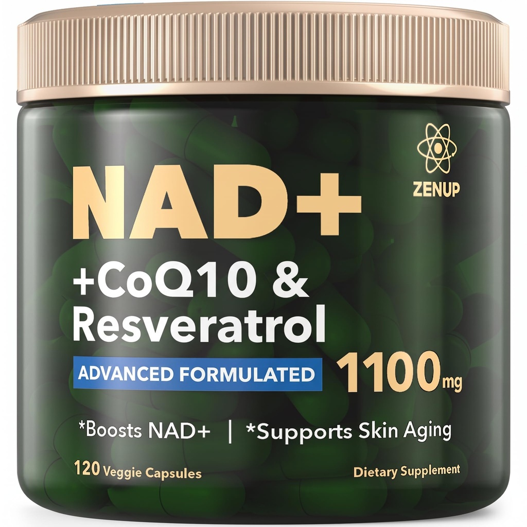 NAD+ Supplement | 1100mg NAD with Resveratrol & Quercetin |Mental Focus | 120 Caps