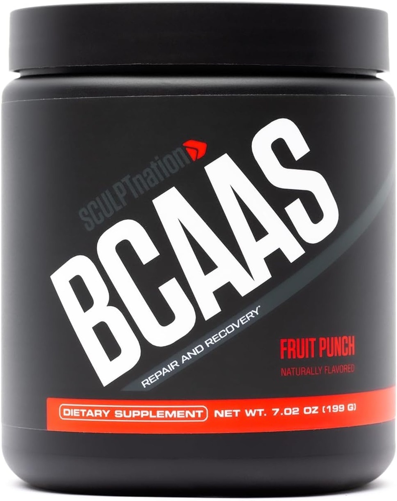 Sculpt Nation by V Shred BCAA poudre - puissant mélange d'acides aminés pour soutenir la récupération et l'endurance, acides aminés essentiels à la chaîne de branches, punch de fruits - 30 portions