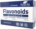 Flavonoïdes 60 jours Soutenir la circulation saine, les veines, les capillaires et le drainage lymphatique- MPFF- Diosmin micronisée 150mg + Hespéridin 150mg + Châtaigne de cheval150 mg- Certificat de BPF, végétalien