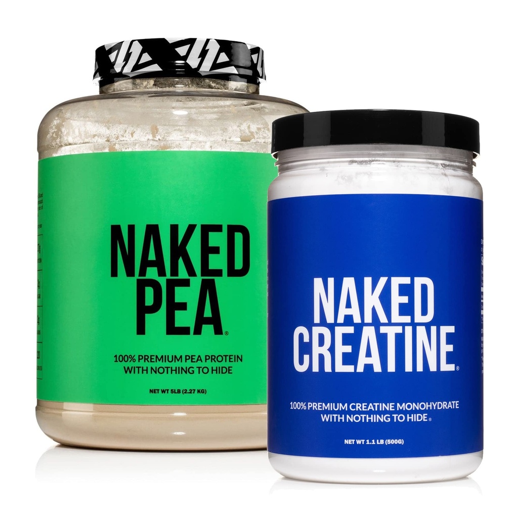 NAKED Vegan Muscle Croissance et rétablissement de la créatine et du pois non aromatisé 5LB