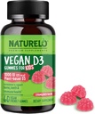 NATURELO Végétalien D3 Gummies pour les enfants - 1000 UI Vitamine D3 - Supplément alimentaire végétal entier pour les enfants de 4 ans et plus - 60 Végétaliens amis