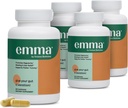 Emma Gut Health - 4 Pack - Gas and Bloating Relief, Constipation, Réparez le Gut - Gut Cleanse & Restore Digestion - Régler le mouvement Bowel. Probiotiques et substitut laxatif, 240 capsules