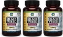 Amazing Herbs Premium Capsules d'huile de graines noires - Haute puissance, Nigella pressée à froid Sativa aide à la santé digestive, le soutien immunitaire et la fonction cérébrale - 60 comte, 1250mg (paquet de 3)
