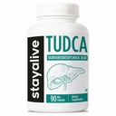STAY ALIVE TUDCA Capsules 500mg, Tauroursodeoxycholic Acid Bile Salts, 90 Compte, Supplément TUDCA sans OGM et sans gluten pour hommes et femmes