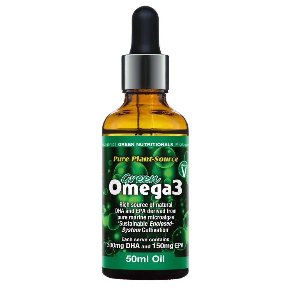 Green Nutritionals Oméga végétalien3 50ml Huile - Végétarien végétalien enfant animal amical