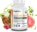 Multivitamine Vegan Organixx pour les femmes et les hommes, avec Vitamine C, D3, Complexe Vitamine B, Probiotiques, Fruits et Légumes Biologiques, Soutiens Digestion, Santé Gut, Soutien immunitaire, 90 Capsules Gel