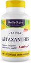 Origines saines Astaxanthine 4 mg (Natural, Astapure, Non-OGM, Sans gluten, Support pour les yeux, Support pour les articulations, Soutien immunitaire), 150 Softgels