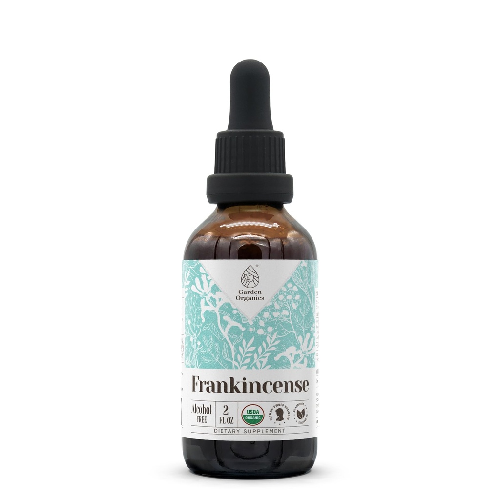 Frankincense USDA Organic | Alcohol-Free Extract, Organic Herbal Drops, Supplement, Immune System, Positive Mood | Tincture made from 100% Certified Organic Frankincense (Boswellia Serrata) 2 oz