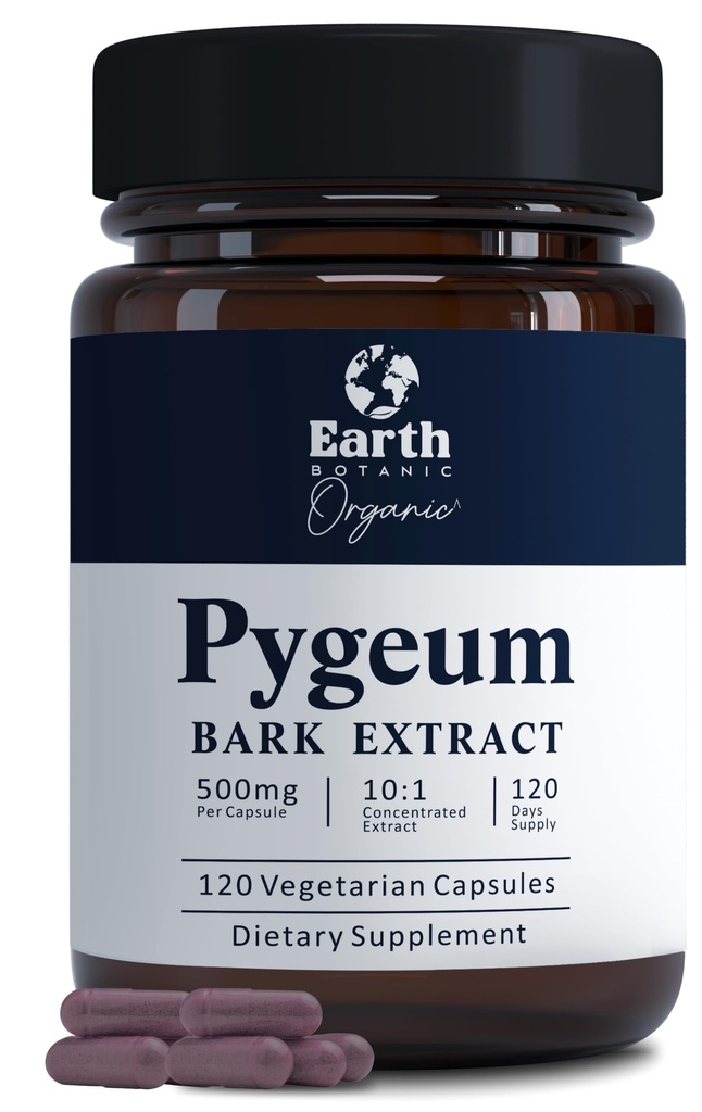 Pygeum Bark Extract 500mg 120 Capsules - Herbal Supplement Supports Prostate Health, Bladder, and Urinary Tract - Men's Health Supplement (Vegetarian, Non-GMO) 4 Months Supply