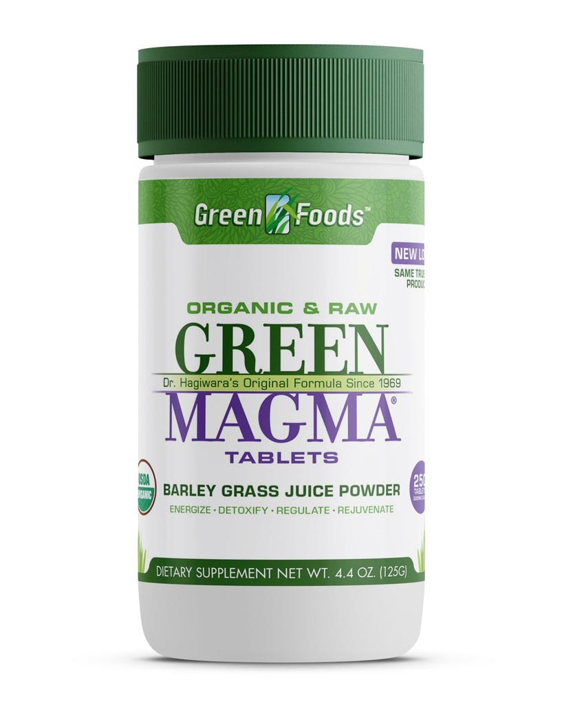 Green Foods Original vert Magma orge supplément nutritionnel, 250 comprimés (500mg Ea) certifié biologique