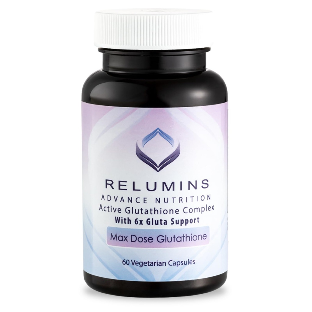 Relumins Advance White Active Glutathione Complex - Max Dose 900mg Glutathione with 6X Boosters, ALA & NAC - Summer Glow Wellness Anti-Aging Skin Supplement - 60 Caps x 3 Bottles