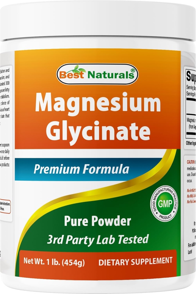 Best Naturals Magnesium Glycinate Powder - 1 Pound (1 LB (Pack of 1))