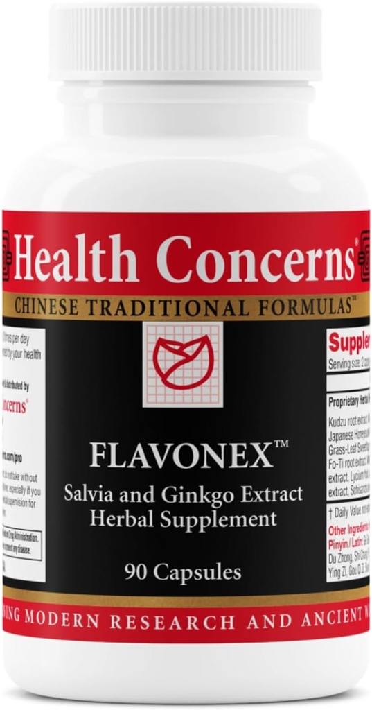 Préoccupations pour la santé Flavonex - Suppléments naturels pour la circulation sanguine et la santé cérébrale - 90 capsules