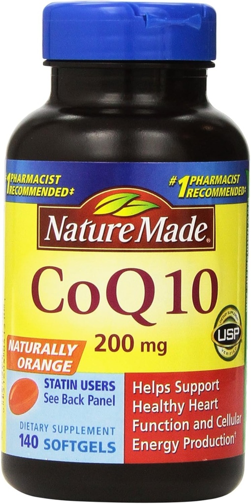 CoQ10 Coenzyme Q10 200 mg - 2 bouteilles, 140 softgels