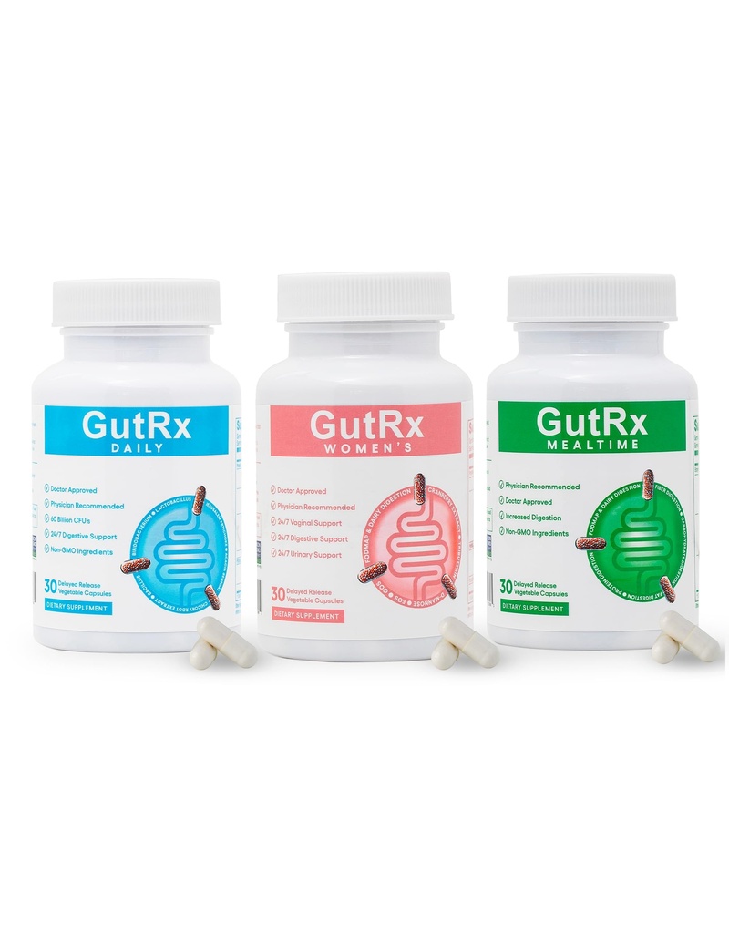 Probiotiques quotidiens pour les femmes et les hommes avec Bifidobacterium Longum & Prébiotiques + Probiotique pour les femmes avec canneberge, D-mannose & Prébiotiques + Repas Enzymes digestifs Lactase, Lipase et Bromelain