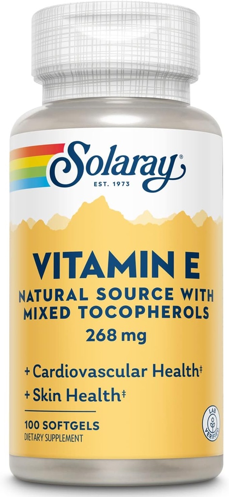 SOLARAY Vitamine E d-Alpha Tocophérol 268mg (400 UI)