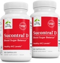 Terry naturellement Sucontral D - Supplément B-Complexe et Folate - Soutien au métabolisme des glucides - Supplément Vitamine et Minéraux avec Zinc et Chrome - 60 Capsules (paquet de 2)