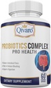 Probiotic Complex Pro Health - Bilan digestif et soutien immunitaire - Supplément naturel et biologique - Soutien probiotique quotidien - Vegan et non-OGM - Fabriqué aux États-Unis – 60 Capsules