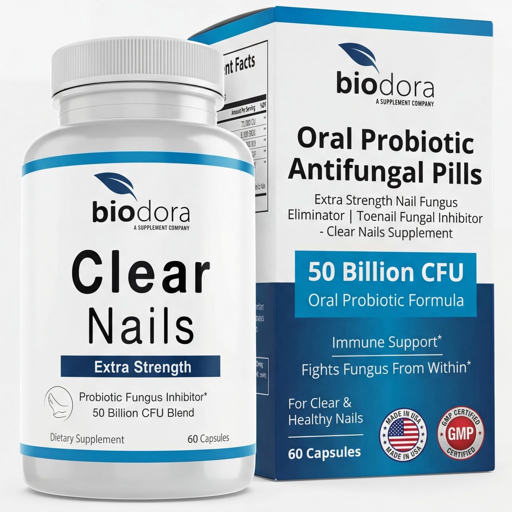 Effacer les ongles - Force supplémentaire - Inhibiteur probiotique des champignons - 50 milliards UFC