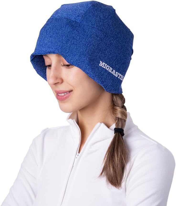 2-Pack Migrastil MigraFreeze Deluxe Headache & migraine Hat. Gel de refroidissement souple et souple pour les hommes et les femmes. Bleu