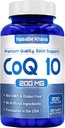 CoQ10 200mg Capsules de Coenzyme Vegan Friendly Q10 200mg de supplément Ubiquinone d'absorption facile pour le cœur de peau et le soutien énergétique.