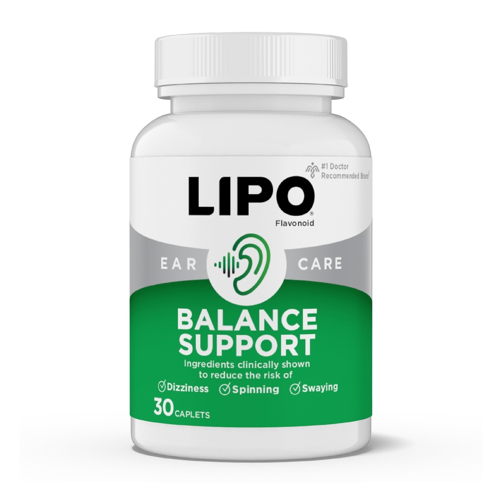 Supplément de soutien à l'équilibre lipo-flavonoïde - Santé de l'oreille intérieure et soulagement du vertigo avec Ginkgo Biloba, Bioflavonoïdes, et vitamines B - Réduit les étourdissements, Spinning et Swaying - 30-Count