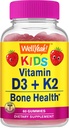 Bien oui Vitamine D3 + K2 pour les enfants Gummies - Vitamine D3 1000 UI, K2 100 MCG - Bone and Muscle Health Support, Saveurs naturelles, Sans OGM, Sans gluten, Vegan - K2 D3 Supplément de vitamine- 60 Gummies