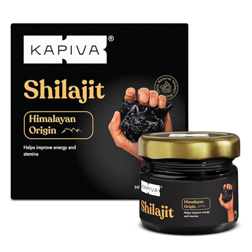 Kapiva Original Himalayan Shilajit/Shilajeet Resin 20g | 250mg/Serving | For Energy, Endurance & Vitality | 80 Servings | 100% Ayurvedic