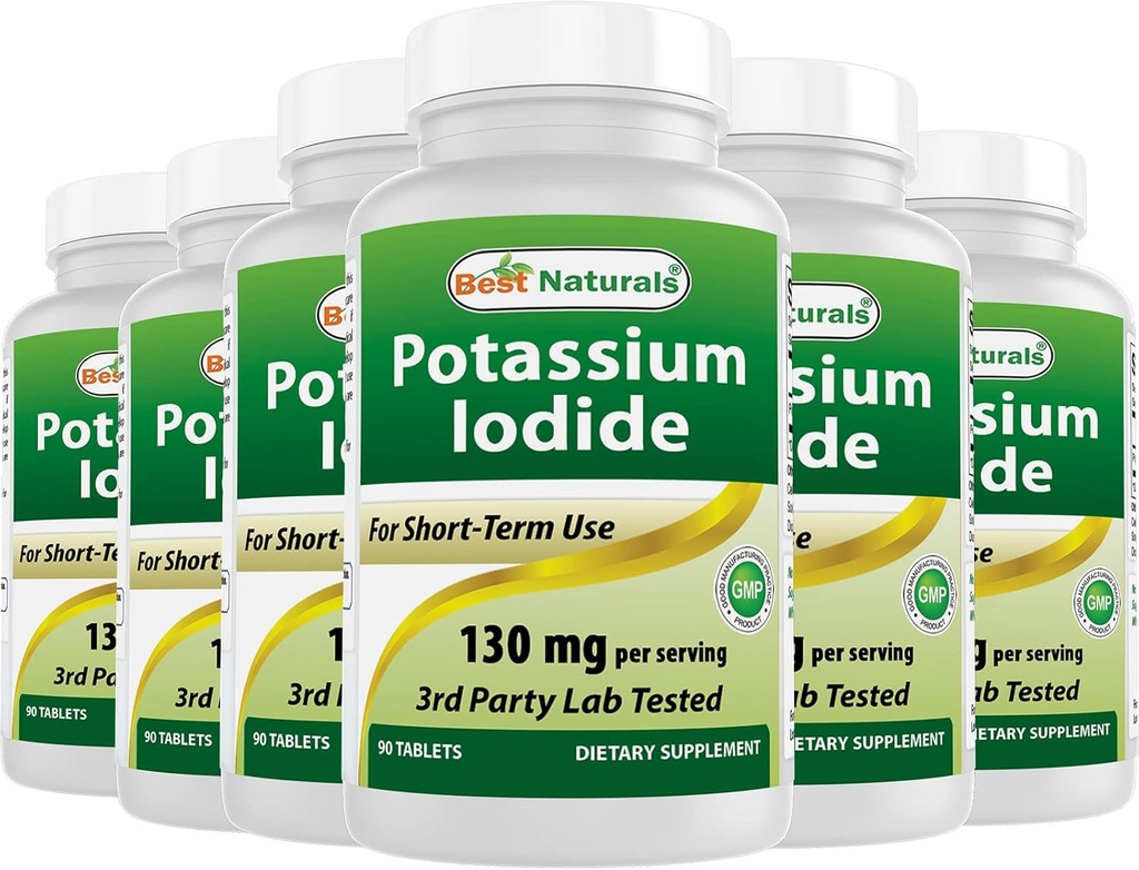Meilleures iode de potassium naturel 130 mg par portion - Supplément alimentaire, 90 comprimés (6)