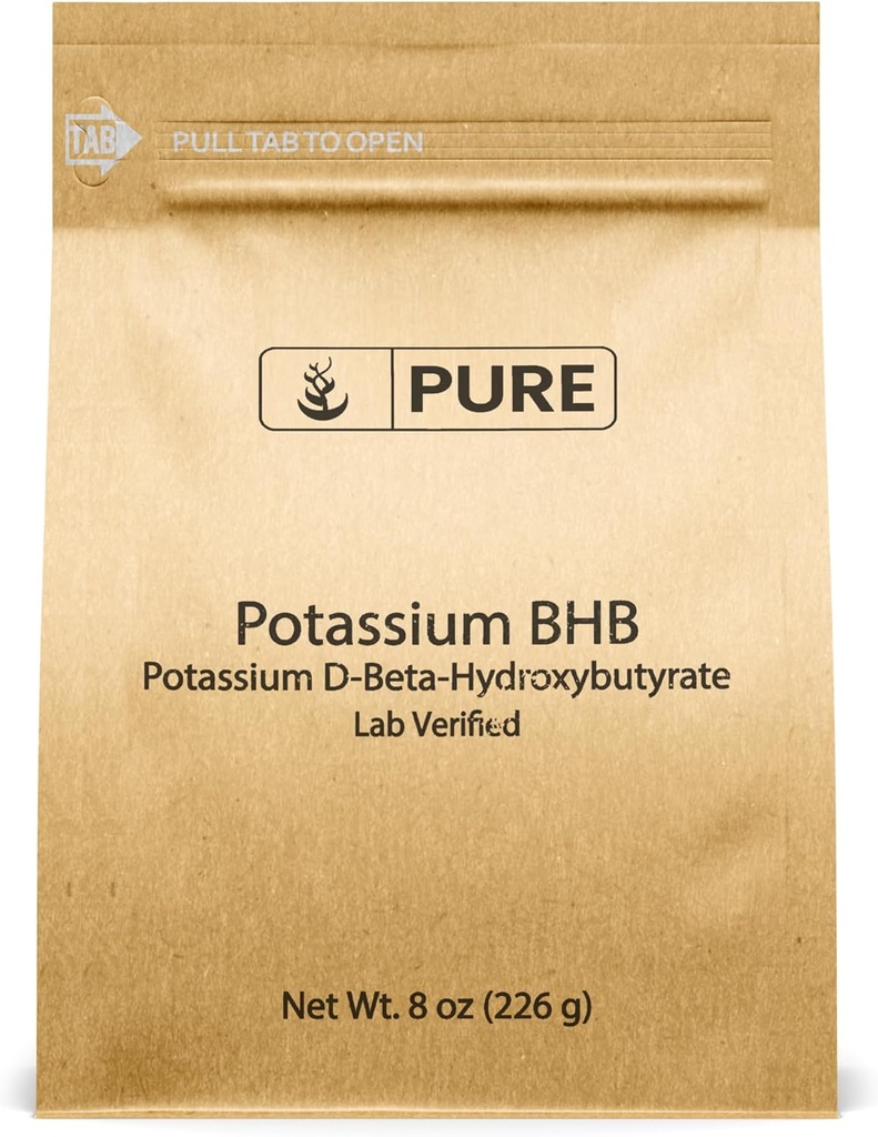 Ingrédients originaux purs Potassium BHB, (8 oz) Potassium D-Beta-Hydroxybutyrate, pur